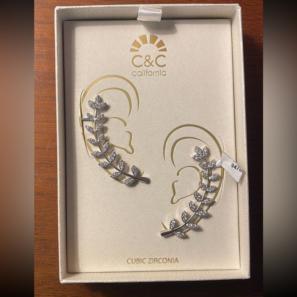 NWT Silver Ear climber Earrings